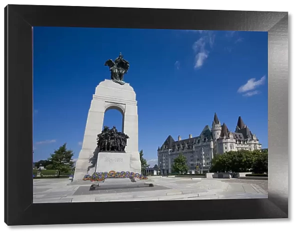 National War Memorial & Fairmont Chateau Laurier Hotel, Ottawa, Ontario, Canada