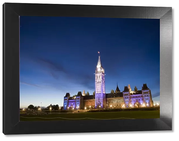 Lights and sound show, Parliament Hill, Ontario, Canada