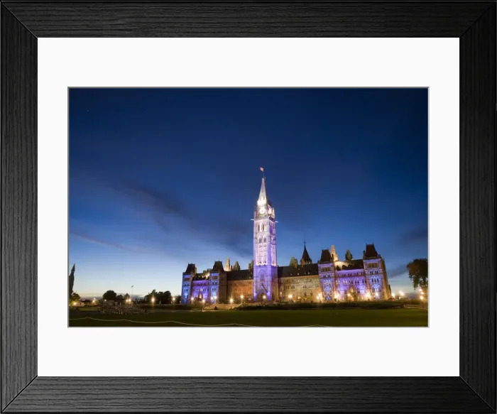 Framed Print : Lights and sound show, Parliament Hill, Ontario, Canada