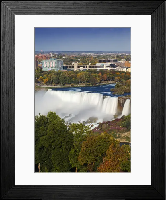Framed Print : Canada and USA, Ontario and New York State, Niagara, Niagara Falls, View of The American Framed Print : Canada and USA, Ontario and New York State, Niagara, Niagara Falls, View of The American