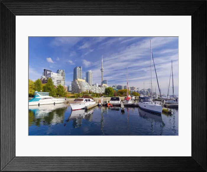 Framed Print : Canada, Ontario, Toronto, Marina Quay West, Skyline with CN Tower Framed Print : Canada, Ontario, Toronto, Marina Quay West, Skyline with CN Tower