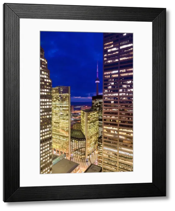 Framed Print : Canada, Ontario, Toronto, Downtown Financial District, CN Tower Framed Print : Canada, Ontario, Toronto, Downtown Financial District, CN Tower