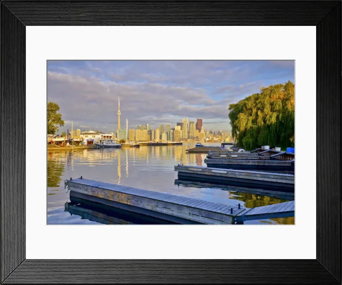 Framed Print : Canada, Ontario, Toronto, CN Tower and Downtown Skyline from Toronto Island