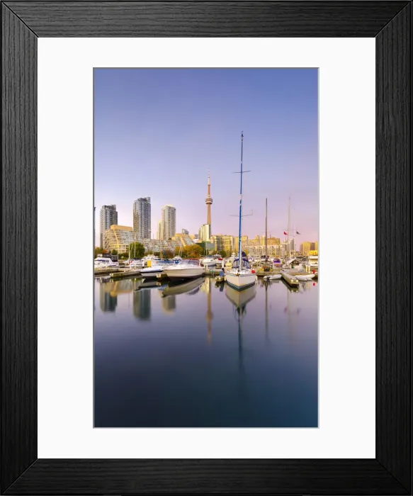 Framed Print : Canada, Ontario, Toronto, Marina Quay West, Skyline with CN Tower