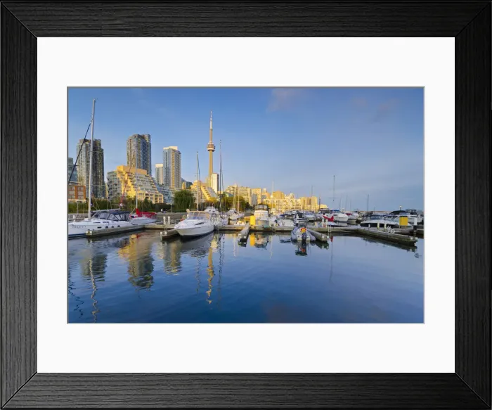 Framed Print : Canada, Ontario, Toronto, Marina Quay West, Skyline with CN Tower Framed Print : Canada, Ontario, Toronto, Marina Quay West, Skyline with CN Tower
