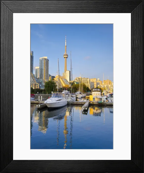 Framed Print : Canada, Ontario, Toronto, Marina Quay West, Skyline with CN Tower Framed Print : Canada, Ontario, Toronto, Marina Quay West, Skyline with CN Tower