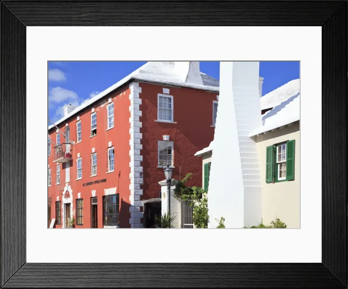Framed Print : Bermuda, St Georges Parish, St. Georges (UNESCO WORLD HERITAGE SITE)