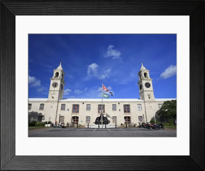 Framed Print : Bermuda, Sandys Parish, Royal Naval Dockyard, the Clock Towers Framed Print : Bermuda, Sandys Parish, Royal Naval Dockyard, the Clock Towers