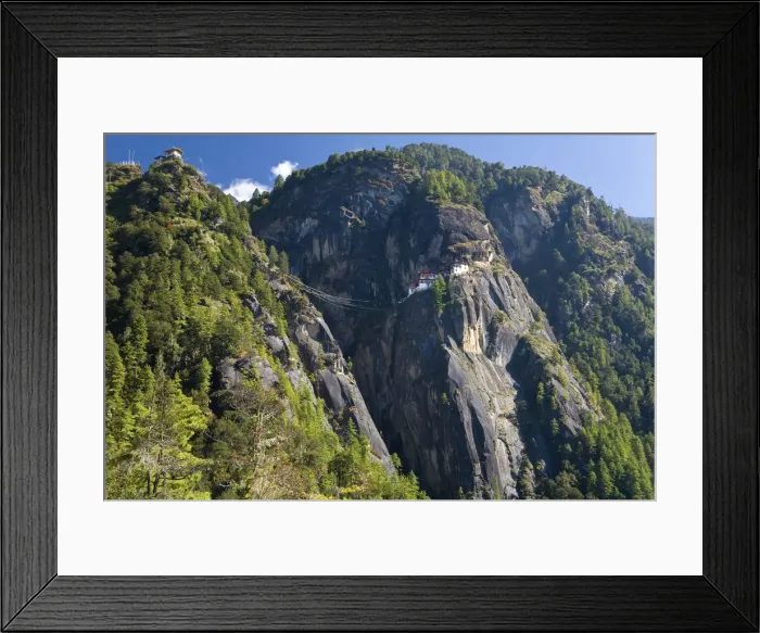 Framed Print : Taktsang Dzong (monastery) or Tigers Nest, built in the 8th century, Paro, Bhutan Framed Print : Taktsang Dzong (monastery) or Tigers Nest, built in the 8th century, Paro, Bhutan