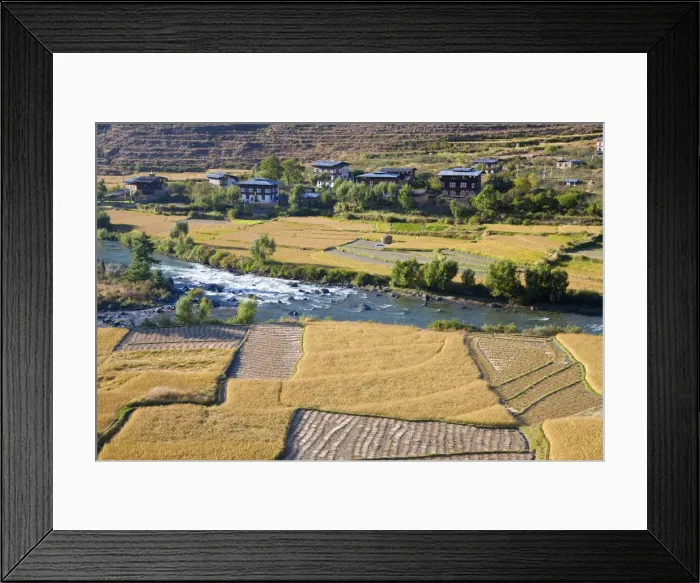 Framed Print : Namseling, nr Paro, Bhutan Framed Print : Namseling, nr Paro, Bhutan