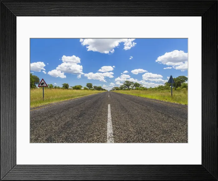 Framed Print : Road, Botswana, Africa