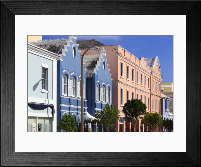 Framed Print : Bermuda, Hamilton, British Colonial Architecture Framed Print : Bermuda, Hamilton, British Colonial Architecture