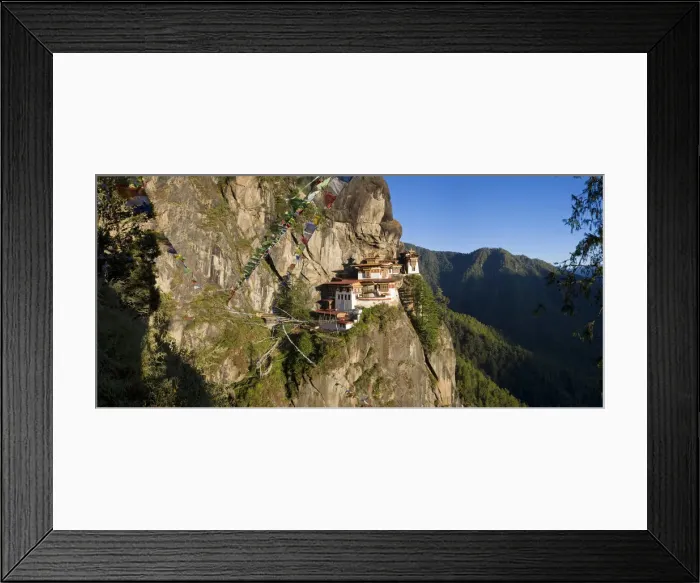 Framed Print : Taktsang Dzong (monastery) or Tigers Nest, built in the 8th century, Paro, Bhutan