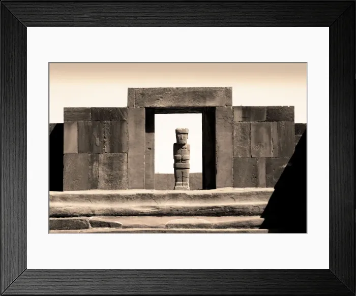 Framed Print : Bolivia, Tiahuanaco Ruins, Ponce Monolith Statue, Temple Gateway, Kalasasya Courtyard Framed Print : Bolivia, Tiahuanaco Ruins, Ponce Monolith Statue, Temple Gateway, Kalasasya Courtyard