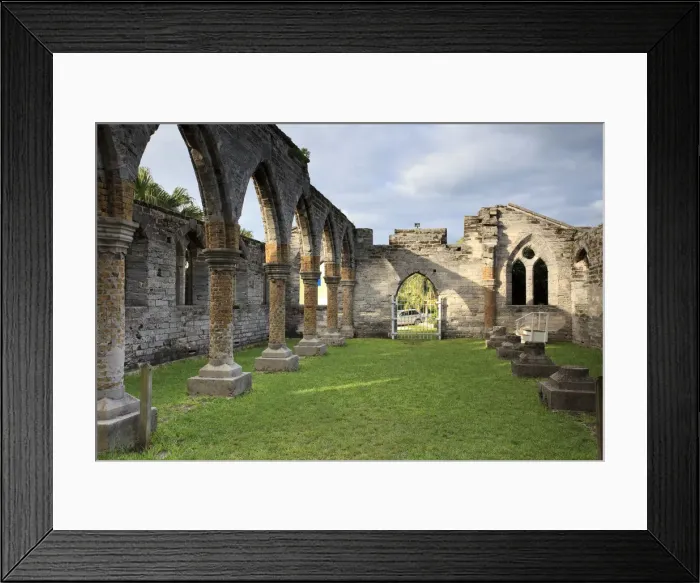 Framed Print : Bermuda, South Coast, St. Georges Parish, Unfinished Church