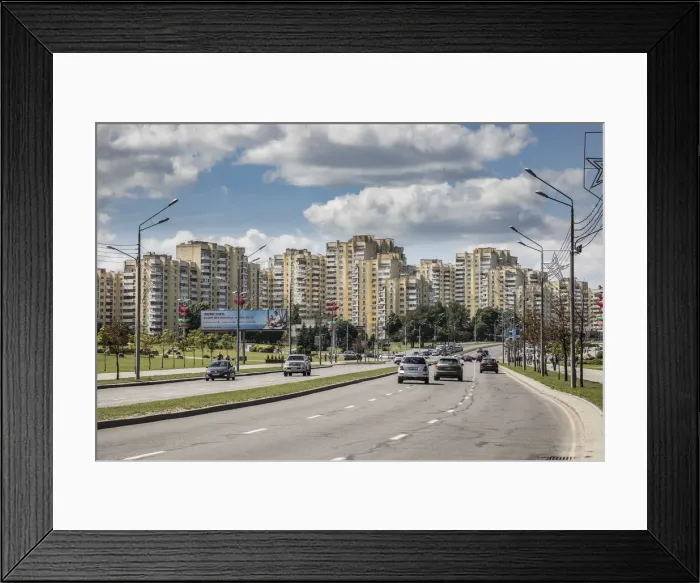 Framed Print : Soviet architecture, Prospekte Pobeditelei, Minsk, Belarus Framed Print : Soviet architecture, Prospekte Pobeditelei, Minsk, Belarus