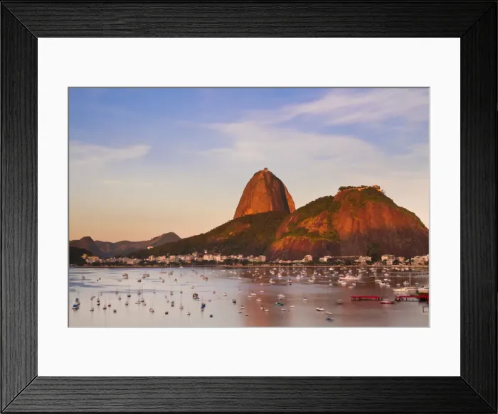 Framed Print : Brazil, Rio De Janeiro, Botafogo, View of Sugar Loaf