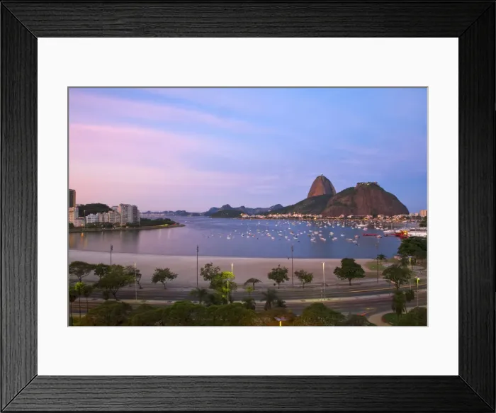 Framed Print : Brazil, Rio De Janeiro, Botafogo, View of Botafogo bay and Sugar Loaf mountain Framed Print : Brazil, Rio De Janeiro, Botafogo, View of Botafogo bay and Sugar Loaf mountain