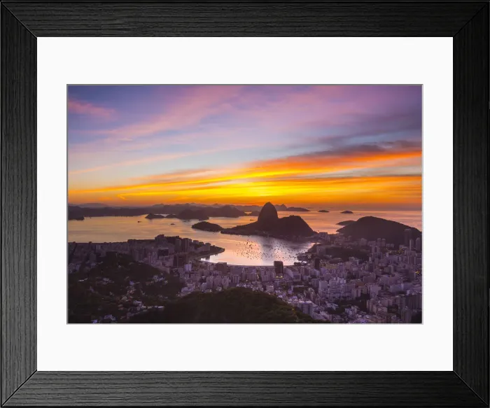 Framed Print : View over Botafogo Bay and the Sugar Loaf, Rio de Janeiro, Brazil Framed Print : View over Botafogo Bay and the Sugar Loaf, Rio de Janeiro, Brazil