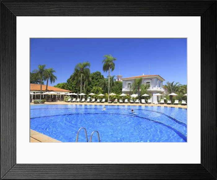 Framed Print : Brazil, Parana, Iguassu Falls, Historic Hotel das Caratas Framed Print : Brazil, Parana, Iguassu Falls, Historic Hotel das Caratas