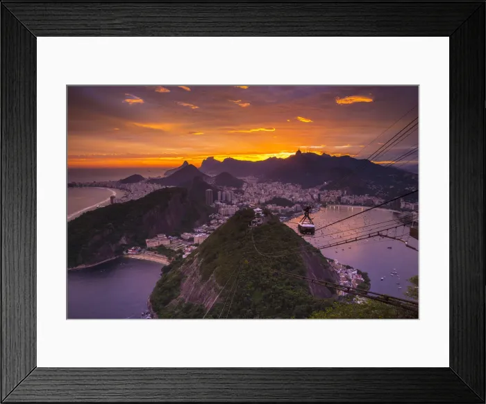 Framed Print : Copacabana beach and Rio de Janeiro from the Sugar Loaf, Brazil Framed Print : Copacabana beach and Rio de Janeiro from the Sugar Loaf, Brazil