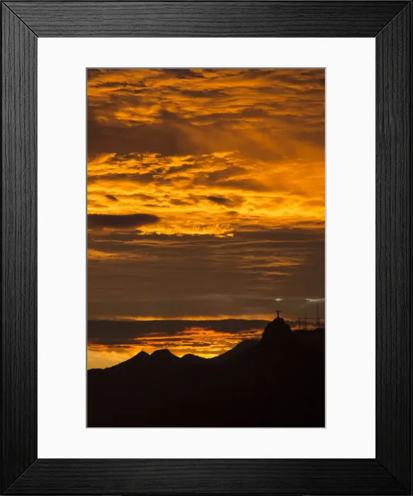 Framed Print : Statue of Christ the Redeemer, Rio de Janeiro from the Sugar Loaf, Brazil