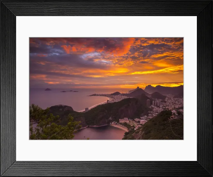 Framed Print : Copacabana beach and Rio de Janeiro from the Sugar Loaf, Brazil Framed Print : Copacabana beach and Rio de Janeiro from the Sugar Loaf, Brazil