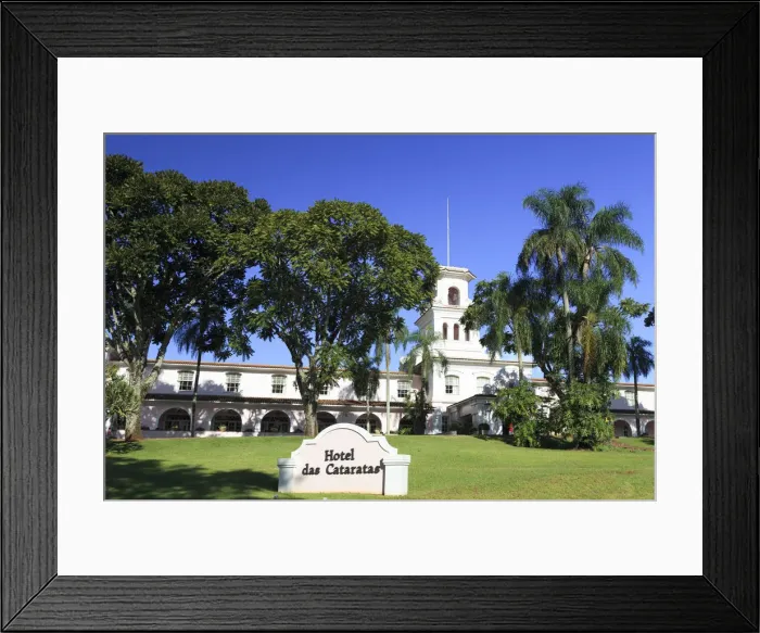 Framed Print : Brazil, Parana, Iguassu Falls, Historic Hotel das Caratas Framed Print : Brazil, Parana, Iguassu Falls, Historic Hotel das Caratas