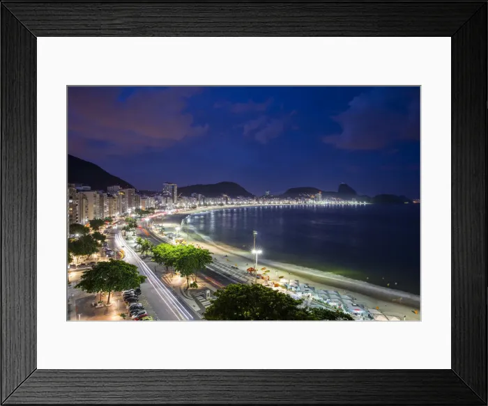 Framed Print : Copacabana Beach, Rio de Janeiro, Brazil