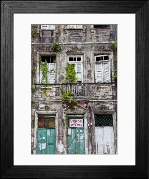 Framed Print : Dilapidated building, Pelourinho, Salvador, Bahia, Brazil Framed Print : Dilapidated building, Pelourinho, Salvador, Bahia, Brazil