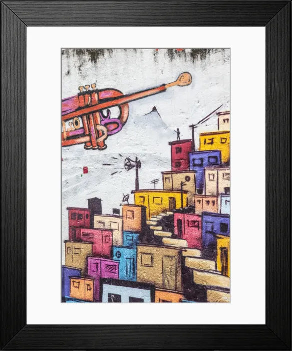 Framed Print : Santa Marta favela, Rio de Janeiro, Brazil Framed Print : Santa Marta favela, Rio de Janeiro, Brazil