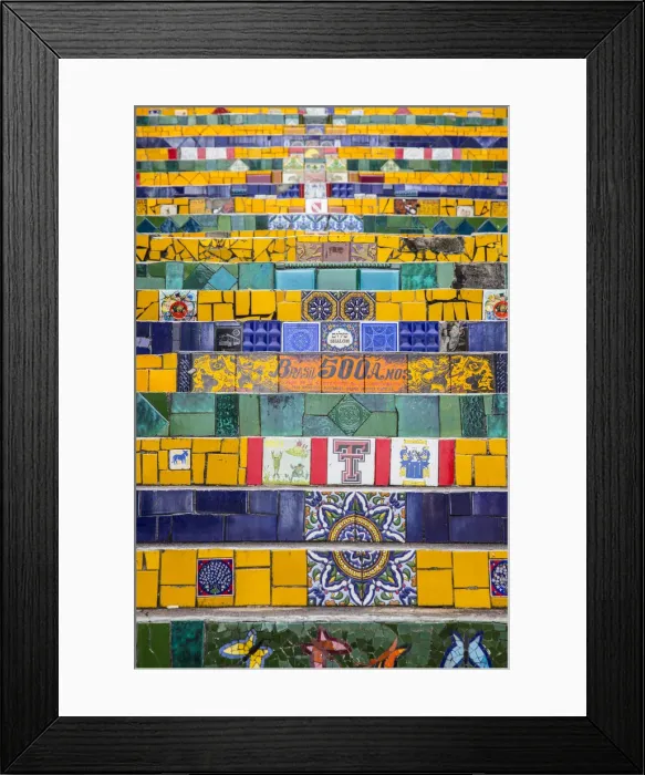 Framed Print : Escadaria Selaron, Lapa / Santa Teresa district, Rio de Janeiro, Brazil Framed Print : Escadaria Selaron, Lapa / Santa Teresa district, Rio de Janeiro, Brazil
