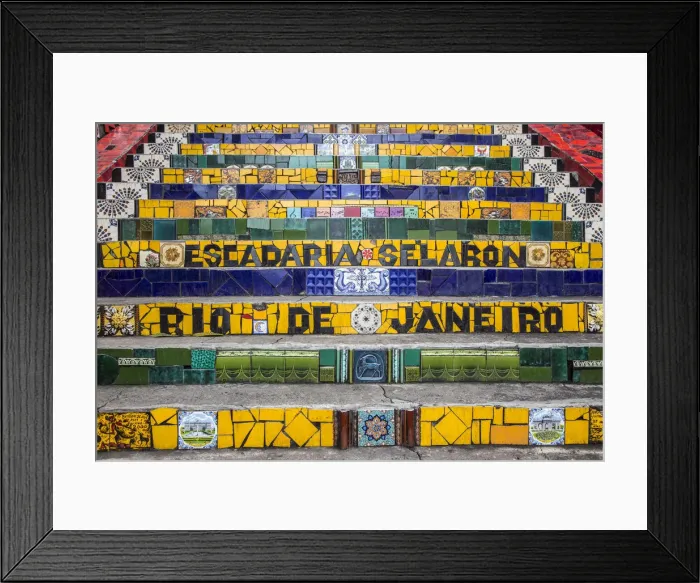 Framed Print : Escadaria Selaron, Lapa / Santa Teresa district, Rio de Janeiro, Brazil Framed Print : Escadaria Selaron, Lapa / Santa Teresa district, Rio de Janeiro, Brazil