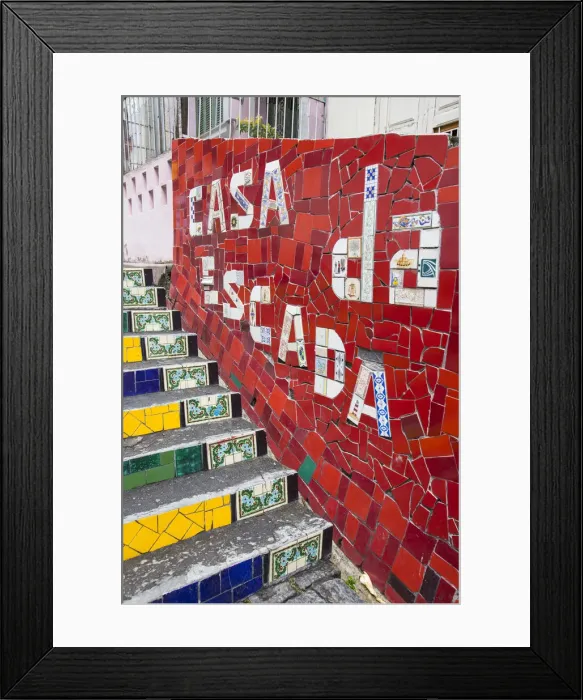 Framed Print : Escadaria Selaron, Lapa / Santa Teresa district, Rio de Janeiro, Brazil Framed Print : Escadaria Selaron, Lapa / Santa Teresa district, Rio de Janeiro, Brazil