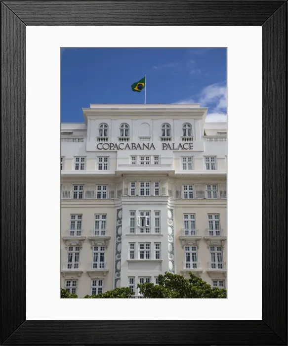 Framed Print : Belmond Copacabana Palace hotel, Copacabana Beach, Rio de Janeiro, Brazil Framed Print : Belmond Copacabana Palace hotel, Copacabana Beach, Rio de Janeiro, Brazil