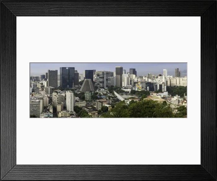 Framed Print : Panoramic view of Rio Centro, Financial District, Downtown Rio de Janeiro, Brazil