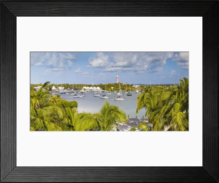 Framed Print : Bahamas, Abaco Islands, Elbow Cay, Hope Town, Elbow Reef Lighthouse - The last kerosene