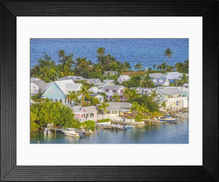 Framed Print : Bahamas, Abaco Islands, Elbow Cay, Hope Town, View of Harbour Framed Print : Bahamas, Abaco Islands, Elbow Cay, Hope Town, View of Harbour