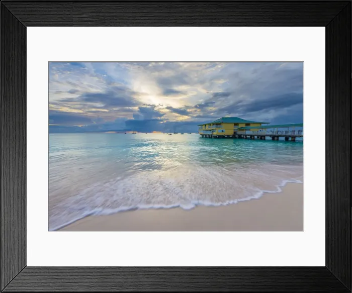 Framed Print : Caribbean, Barbados, Bridgetown, Carlisle Bay, Pebbles Beach at sunset Framed Print : Caribbean, Barbados, Bridgetown, Carlisle Bay, Pebbles Beach at sunset