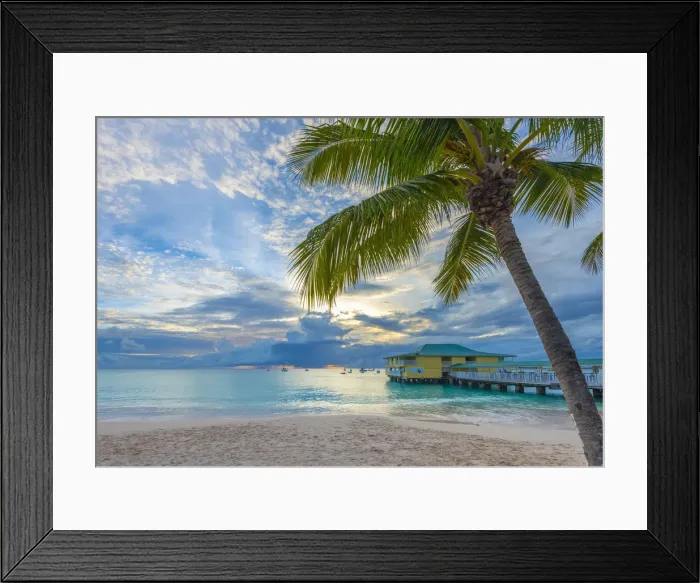Framed Print : Caribbean, Barbados, Bridgetown, Carlisle Bay, Pebbles Beach at sunset Framed Print : Caribbean, Barbados, Bridgetown, Carlisle Bay, Pebbles Beach at sunset