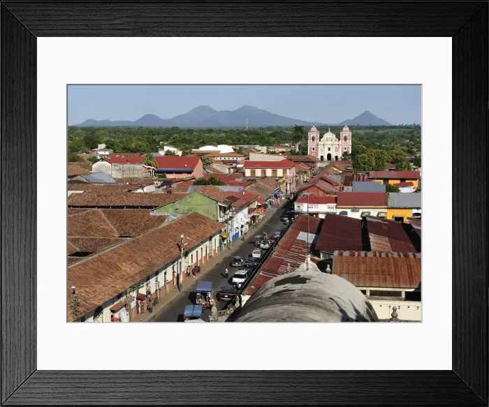 Framed Print : View from Cathedral to Iglesia de la Asuncion, Leon, Nicaragua, Central America Framed Print : View from Cathedral to Iglesia de la Asuncion, Leon, Nicaragua, Central America