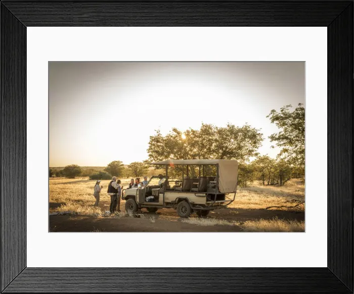 Framed Print : Africa, Namibia, Damara Land. Sundowner at Hobatere Lodge Framed Print : Africa, Namibia, Damara Land. Sundowner at Hobatere Lodge