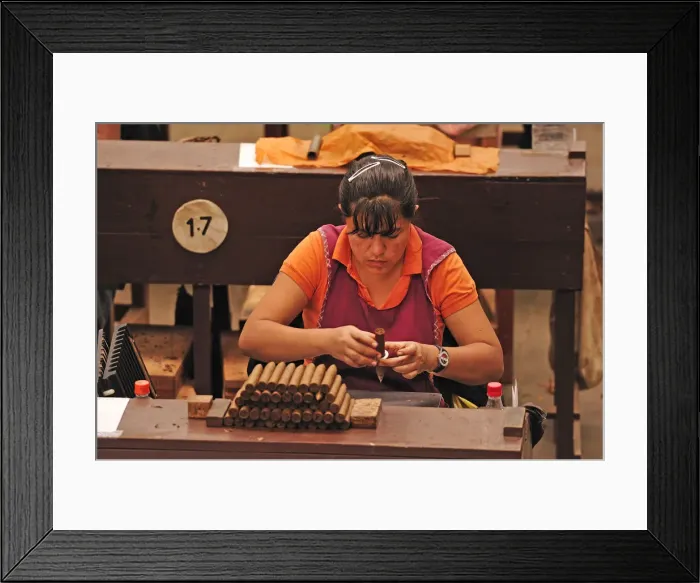 Framed Print : Workers in a Cigar factory, Nicaragua, Central America