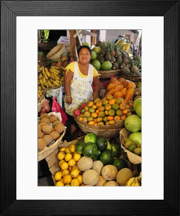 Framed Print : Woman selling fruit at a market in Esteli, Nicaragua, Central America Framed Print : Woman selling fruit at a market in Esteli, Nicaragua, Central America