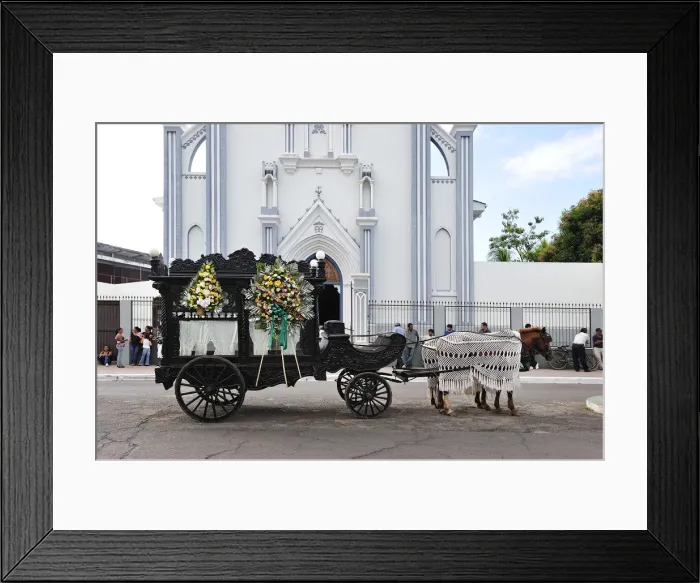 Framed Print : Horse drawn Hearse in Granada, Nicaragua, Central America Framed Print : Horse drawn Hearse in Granada, Nicaragua, Central America