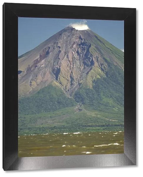 View to Volcan Conception and Ometepe Island across Lago Nicaragua, Nicaragua, Central
