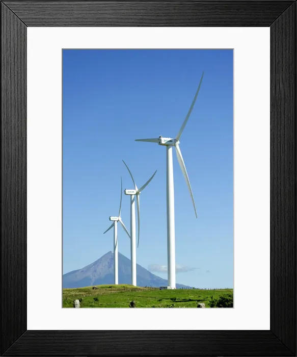 Framed Print : Wind turbines and view to Volcan Conception, Ometepe Island, Nicaragua, Central America Framed Print : Wind turbines and view to Volcan Conception, Ometepe Island, Nicaragua, Central America