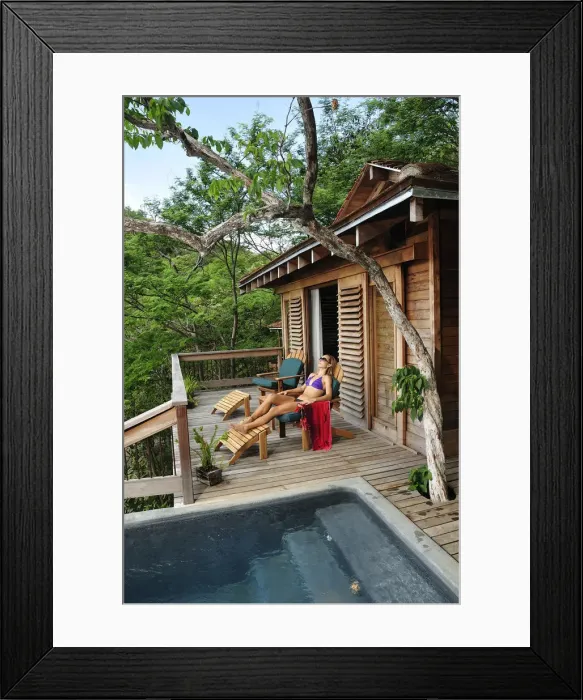 Framed Print : Woman relaxing at the Aqua Wellness Resort, Nicaragua, Central America Framed Print : Woman relaxing at the Aqua Wellness Resort, Nicaragua, Central America