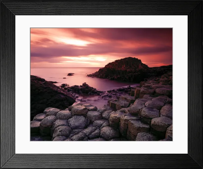 Framed Print : Evening Light on Giants Causeway, County Antrim, Northern Ireland Framed Print : Evening Light on Giants Causeway, County Antrim, Northern Ireland