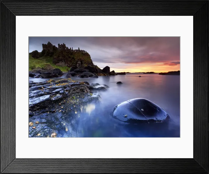 Framed Print : Europe, Northern Ireland Dunluce Castle at sunset Framed Print : Europe, Northern Ireland Dunluce Castle at sunset